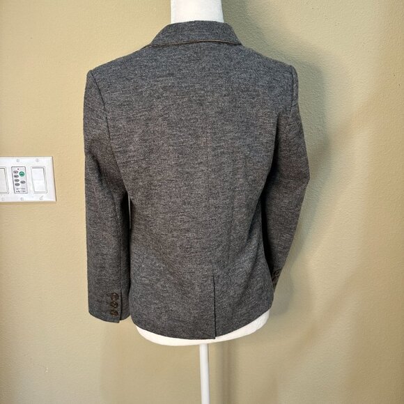 ANTHROPOLOGIE Cartonnier Grey Fitted Blazer Lined - size 8 - Picture 5 of 9